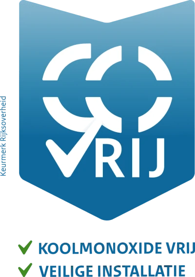 CO-VRIJ, Keurmerk Rijksoverheid: carbon monoxide free, safe installation